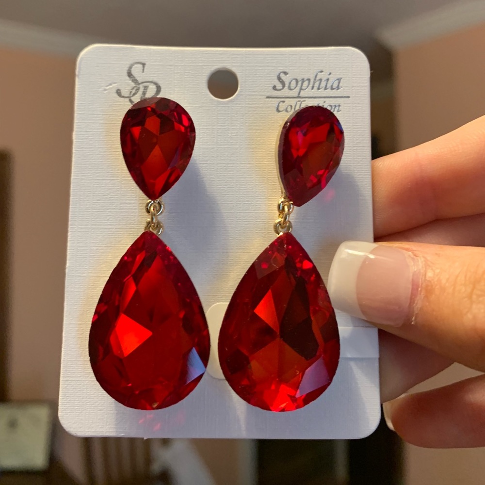 Red stunning earrings